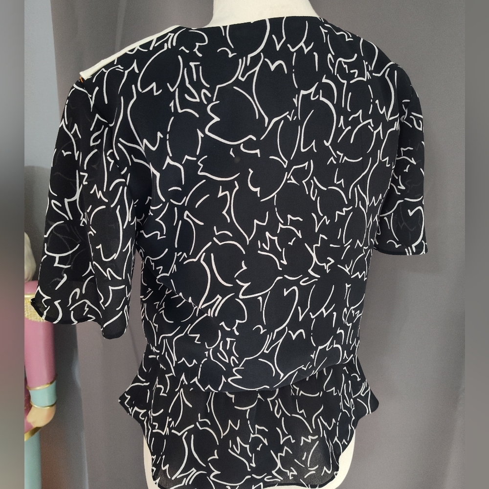 Liz petites vintage collar blouse size small - Picture 4 of 6